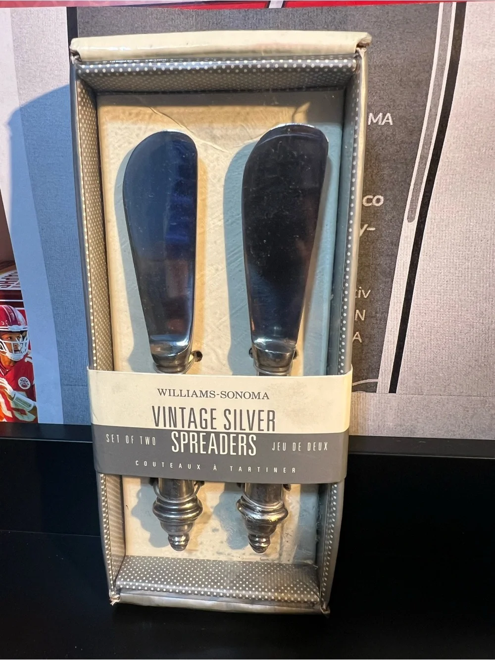 Williams Sonoma Cream and Silver Gift Box Set